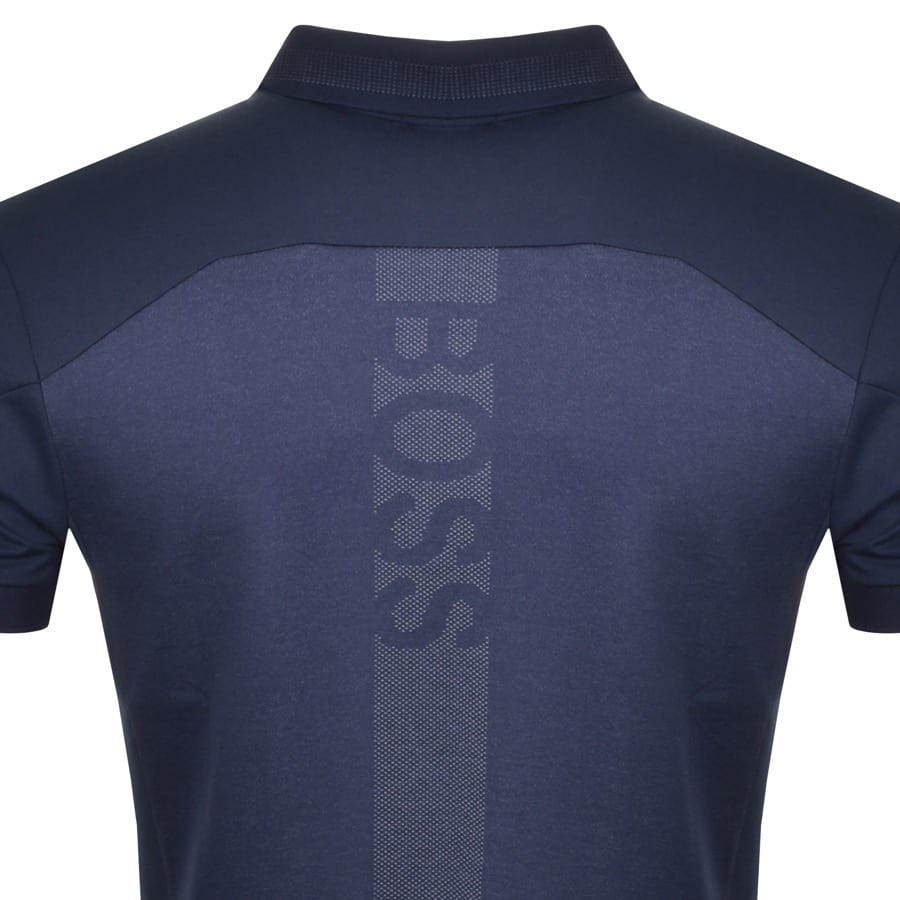 Alternative Image for ProductBOSS Philix Half Zip Slim Fit Polo T Shirt Navy2